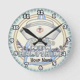 Horloge Ronde Infirmière du New Hampshire