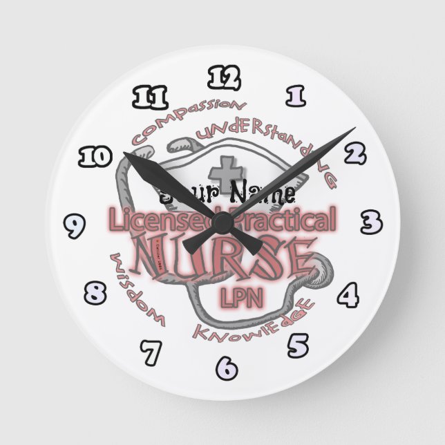 Horloge Ronde Infirmière LPN Axiom (Recto)