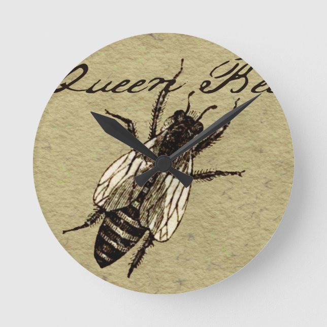 Horloge Ronde Insecte de la faune de l'abeille Queen (Recto)