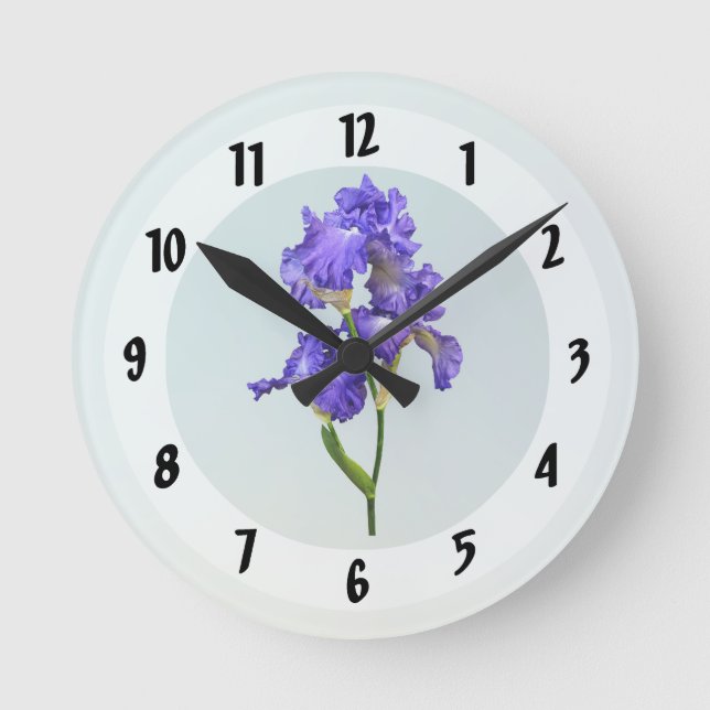Horloge Ronde Iris triple violet (Recto)
