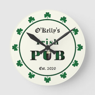 Horloge Ronde Irish Pub Bar Tavern Acrylic Wall Clock