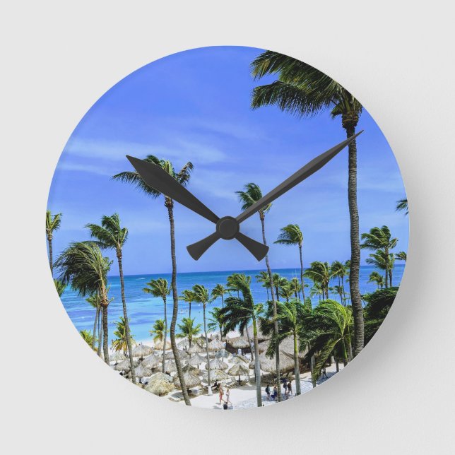 Horloge Ronde Island Time Wall Clock (Recto)