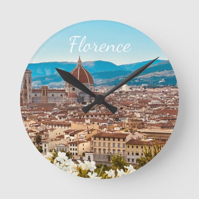 Horloge Ronde Italie customisée Florence Photographie (Recto)