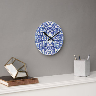 Horloge Ronde Italien Bleu Moderne  La Dolce vita