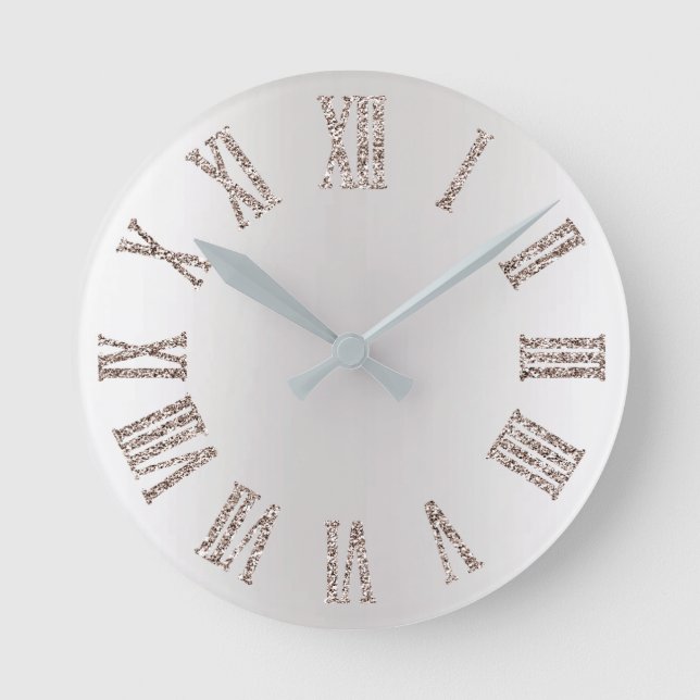 Horloge Ronde Ivoire Titane Parties scintillant Gris Argent Méta (Recto)