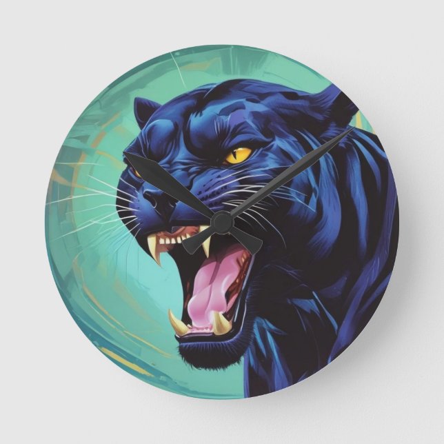 Horloge Ronde Jaguar - Panthère noire (Recto)
