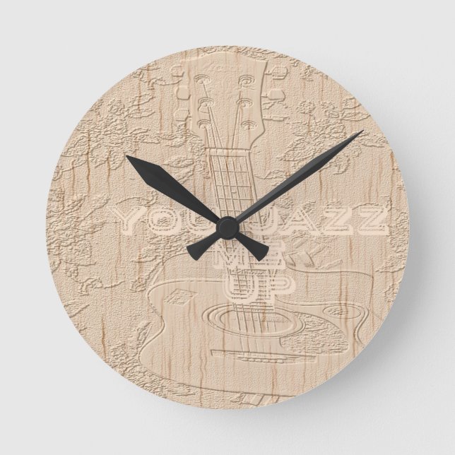 Horloge Ronde J'aime le bois brun Hakuna Matata (Recto)