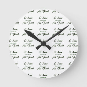 Horloge Ronde J'aime tous les aliments sains