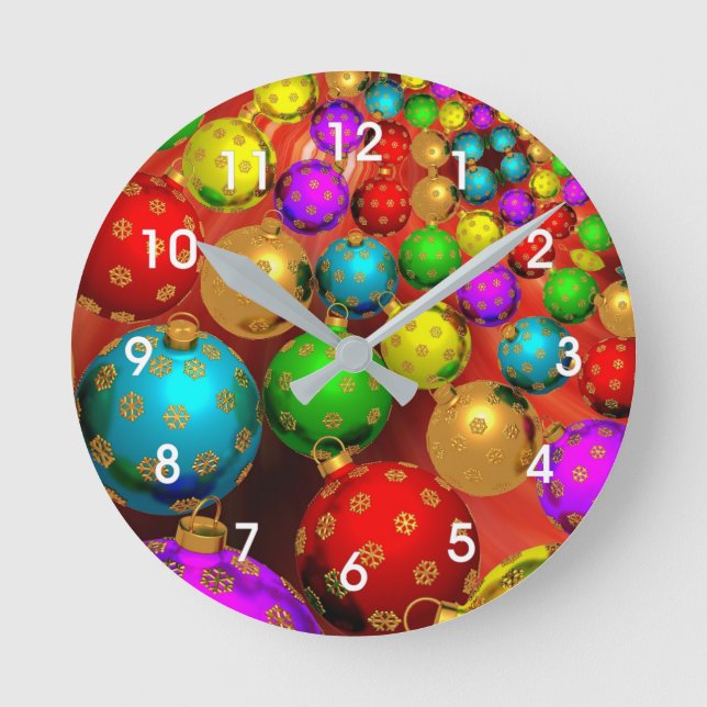 Horloge Ronde Jamboree d'ornement de Noël (Recto)