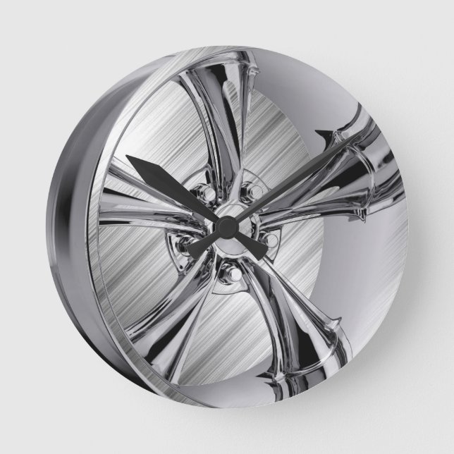 Horloge Ronde Jante Chrome (Recto)