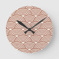 Japonaise Seigaiha Vave Rust Terracotta