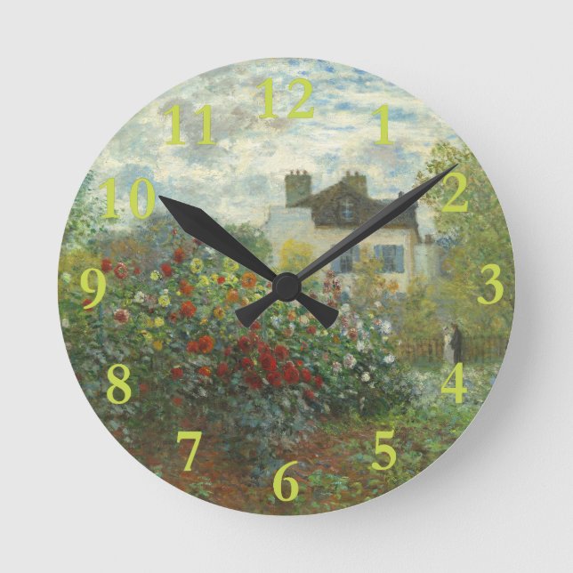 Horloge Ronde Jardin des artistes de Monet dans Peinture d'Argen (Recto)