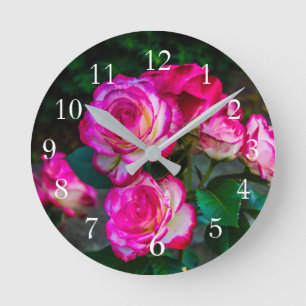 Horloge Ronde Jardin rose