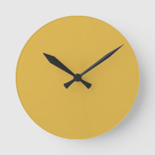 Horloge Ronde Jaune d'automne