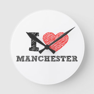 Horloge Ronde Je-amour-Manchester