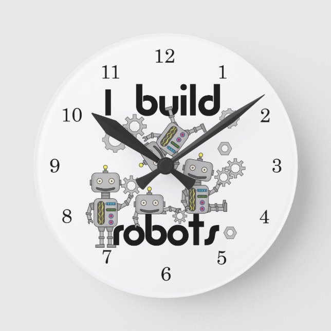 Horloge Ronde Je construis des robots (Recto)
