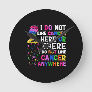 Horloge Ronde Je n'aime pas le cancer ici ou là je n'aime pas C