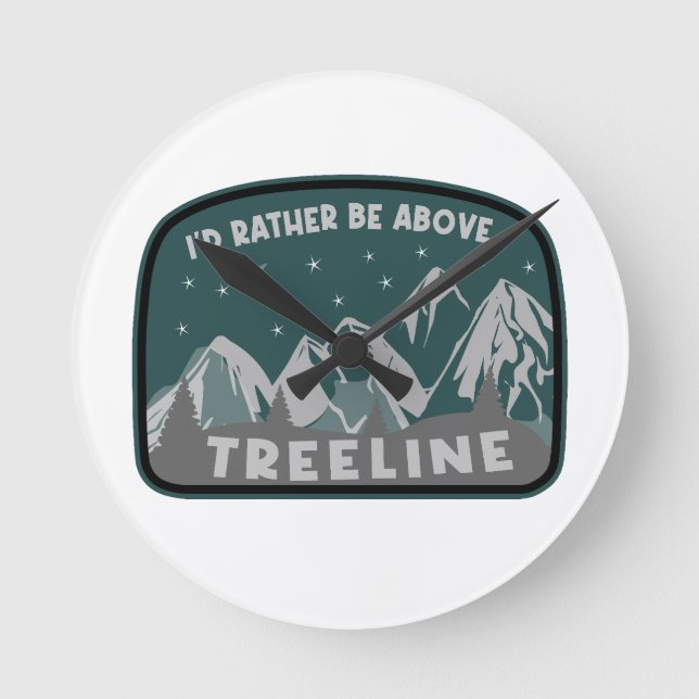 Horloge Ronde Je préférerais être au-dessus de Treeline (Recto)