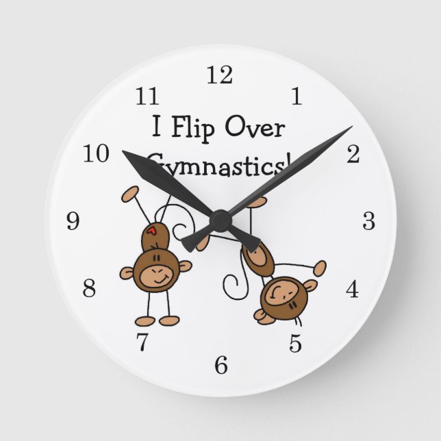 Horloge Ronde Je retourne vers la gymnastique (Recto)