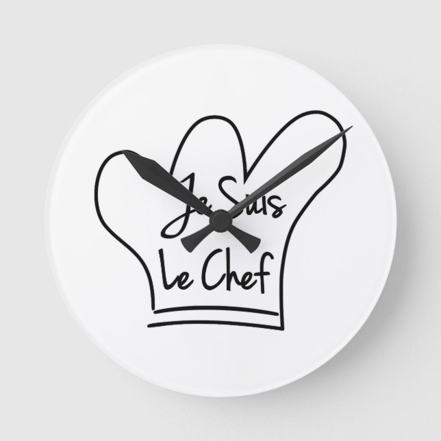 Horloge Ronde Je Suis Le Chef (Recto)