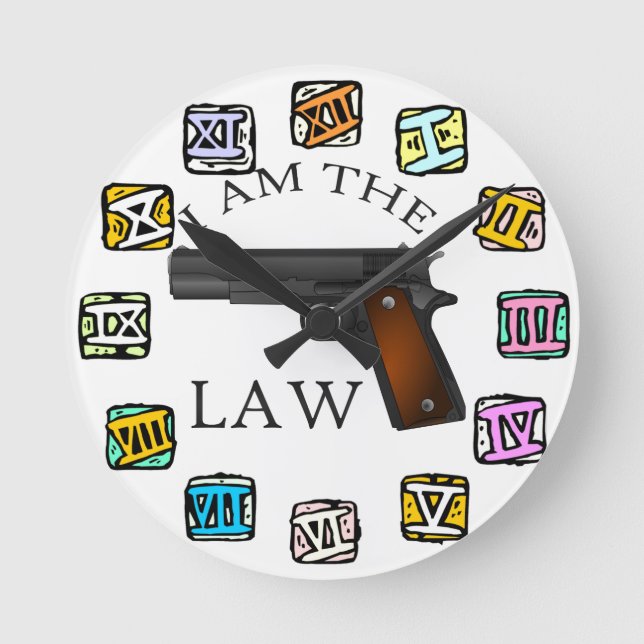 Horloge Ronde Je suis le jeu de la loi (Recto)