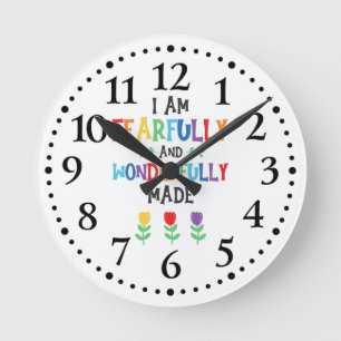Horloge Ronde Je suis terriblement et merveilleusement fait des 