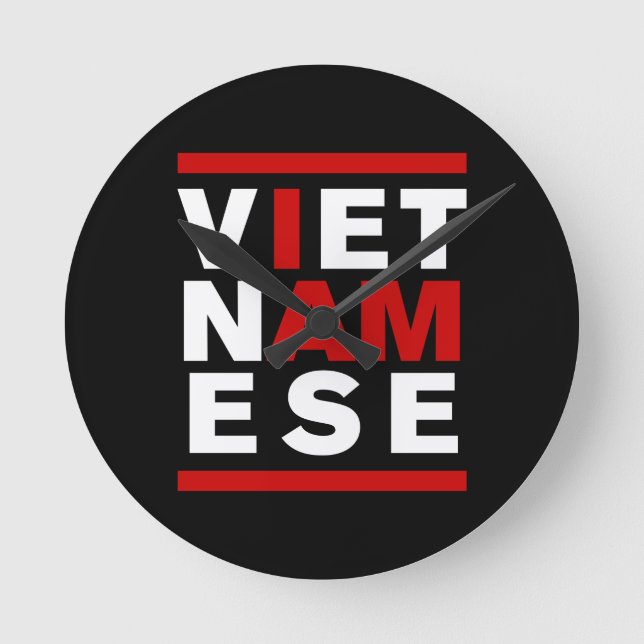 HORLOGE RONDE JE SUIS VIETNAMAIS (Recto)