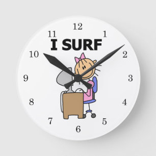 Horloge Ronde Je surfe sur le Web