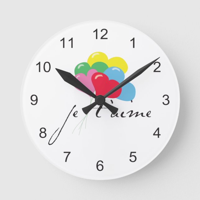 Horloge Ronde Je' taime (Je t'aime) (Recto)