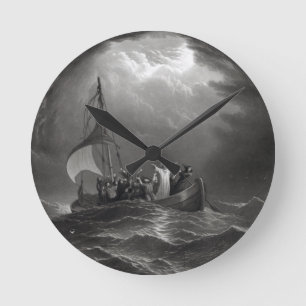 Horloge Ronde Jésus-Christ stille la tempête