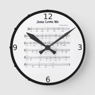 HORLOGE RONDE JÉSUS M'AIME
