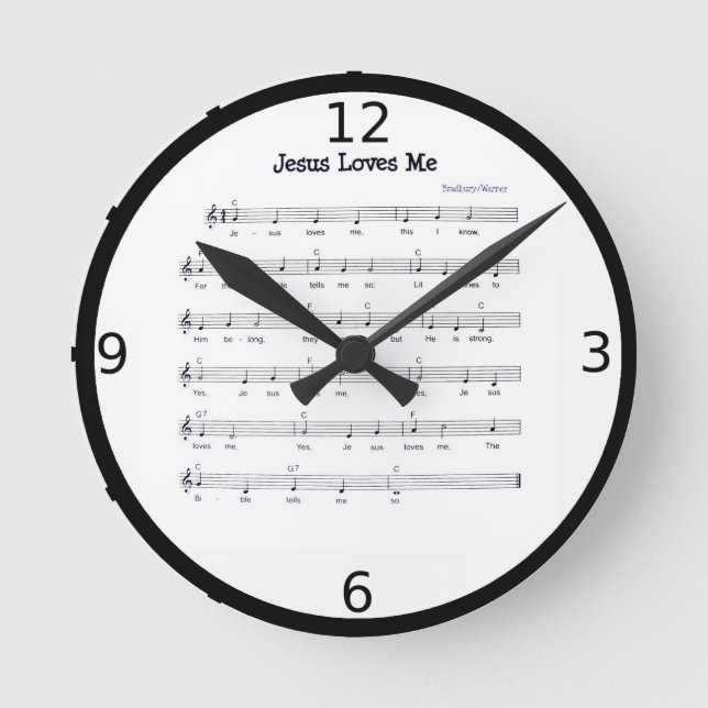 HORLOGE RONDE JÉSUS M'AIME (Recto)
