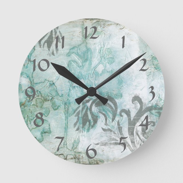 Horloge Ronde Jet Non-Embelli III de fleur (Recto)