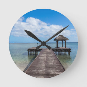 Horloge Ronde Jetée dans l'océan flic en flac mauritius