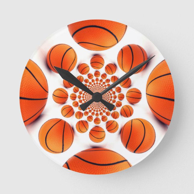 Horloge Ronde Jeu de basket-ball des champions : Court Vision Ka (Recto)