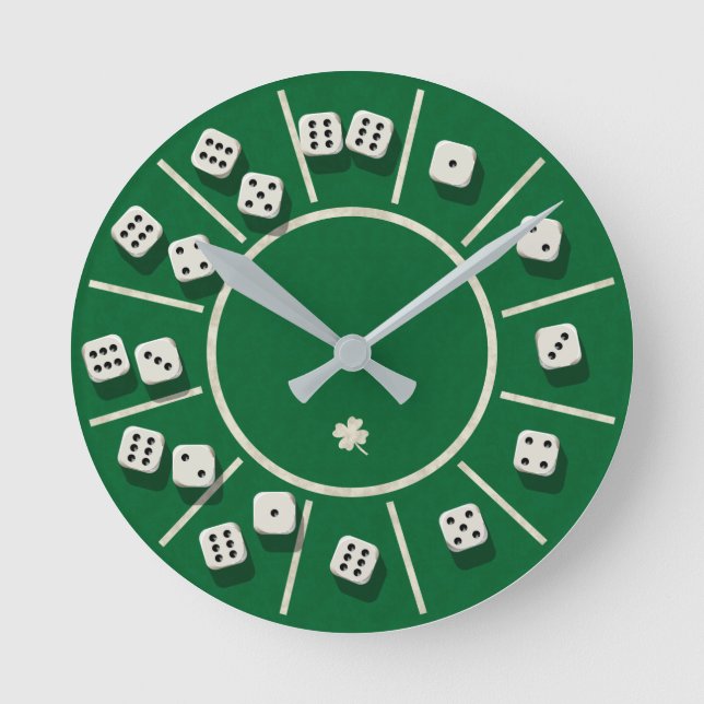 Horloge Ronde Jeu de dés de table (Recto)