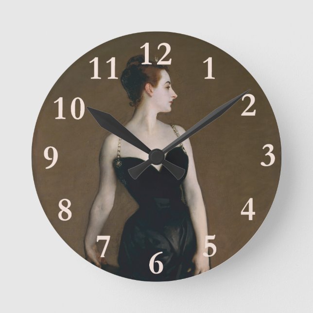 Horloge Ronde John Singer Sargent Madame X Classic Portrait (Recto)