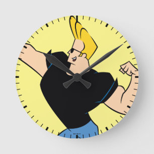 Horloge Ronde Johnny Bravo Flexing