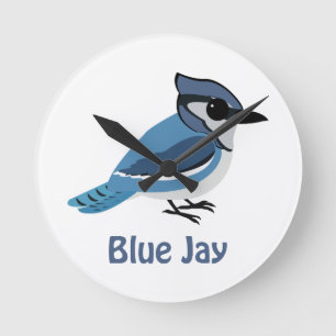 Horloge Ronde Joli Jay bleu