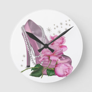 Horloge Ronde Jolie Rose Rose Hi Heel