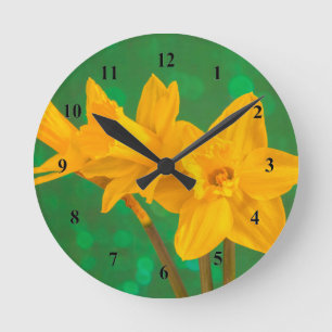 Horloge Ronde Jonquilles