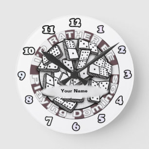 Horloge Ronde Jouer plutôt aux dominos