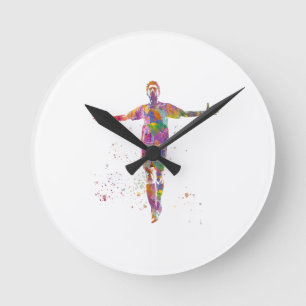 Horloge Ronde Joueur de football