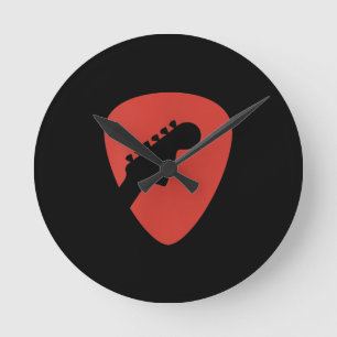 Horloge Ronde Joueur de guitare et amoureux musicien guitariste