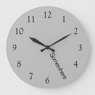 Horloge Ronde Jour de travail gris Cinq heures Un peu grande hor