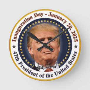 Horloge Ronde Jour d'investiture du président Trump, 20 janvier