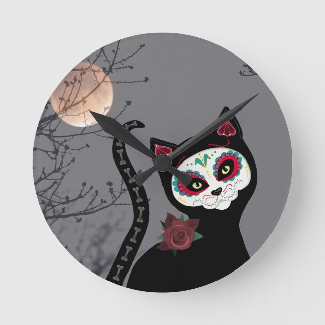 Horloge Ronde Jour du chat mort (Recto)