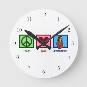 Horloge Ronde Journalisme d'amour de paix