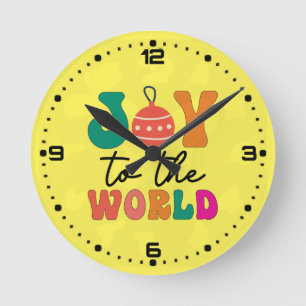 Horloge Ronde Joy to The World - Christmas Design-50835