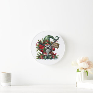Horloge Ronde Joyeux Noël